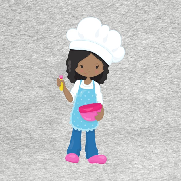 African American Girl, Baking, Baker, Pastry Chef by Jelena Dunčević